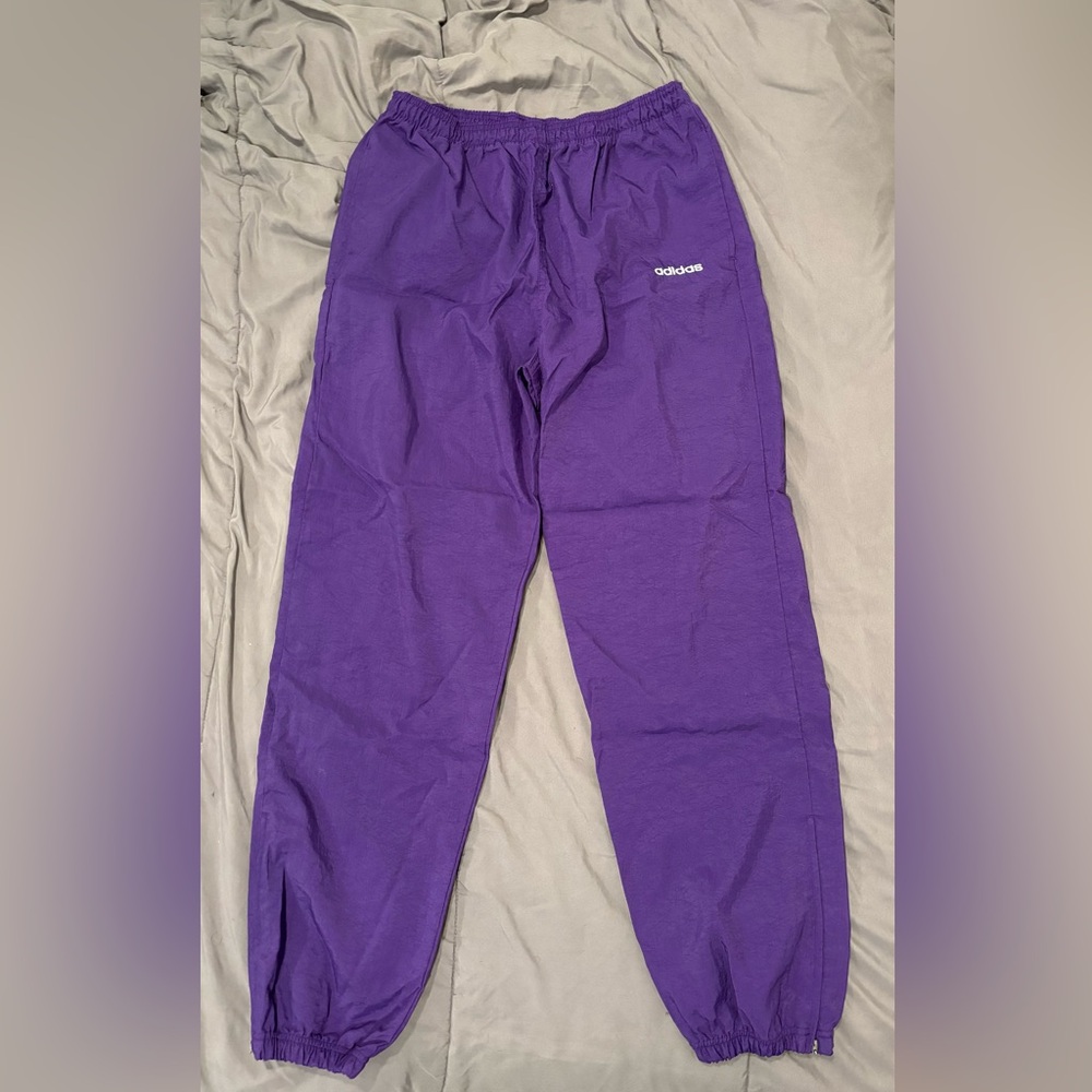 Vintage Purple Adidas Polyester Jogger